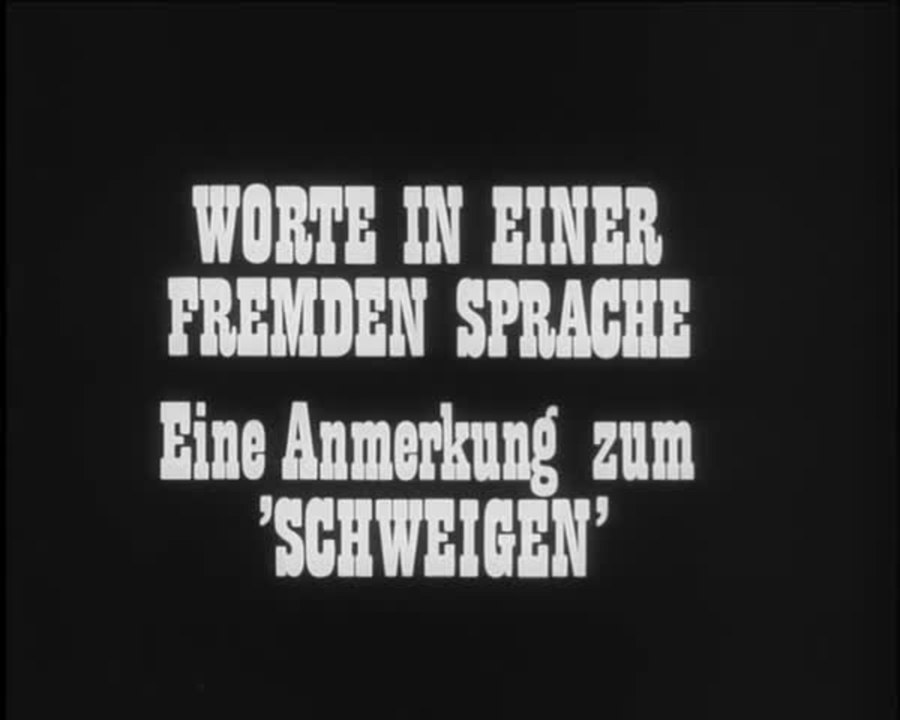 Das Schweigen - Trailer 2 (Deutsch)