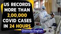Covid-19: US records more than 2,00,000 cases in 1 day, all previous records broken | Oneindia News