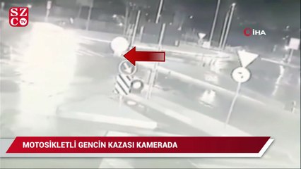 Motosikletli gencin feci kazası kamerada