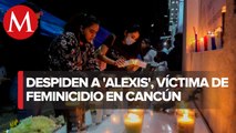Con velas, flores y demanda de justicia, familiares dan último adiós a Alexis en Cancún