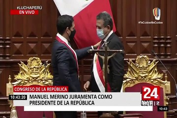 Manuel Merino juró hoy como presidente de la República