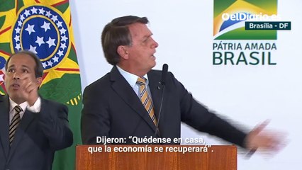 Bolsonaro, sobre la paralización de la economía por la pandemia: "Tenemos que dejar de ser un país de maricas"