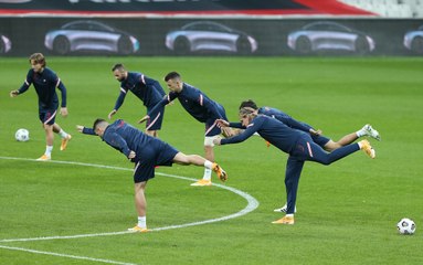 Latihan Timnas Kroasia  Jelang Lawan Turki