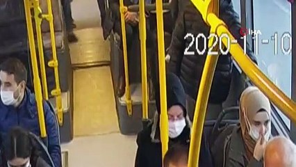 Bursa'da otobüs içerisindeki taciz anları kameralara anbean yansıdı