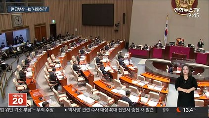 추미애 "윤석열 대선지지율 1위? 사퇴하고 정치하라"