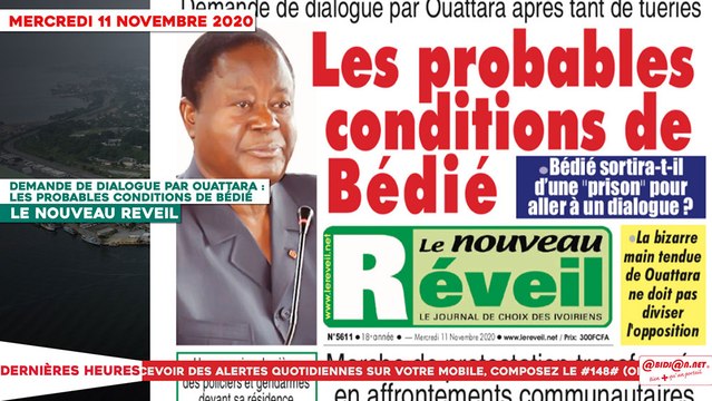 Le Titrologue du 11 Novembre 2020 - Demande de dialogue par Ouattara - Les probables conditions de Bédié