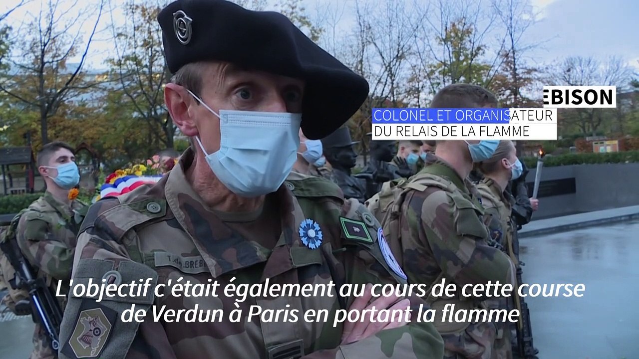 11-novembre: pour honorer le soldat inconnu, ils courent en tenue de combat de Verdun à Paris