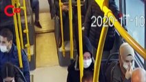 Bursa'da otobüs içerisindeki taciz anları kameralara anbean yansıdı