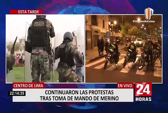 Protestas de noche: Manifestantes y PNP se enfrentaron en el Centro de Lima