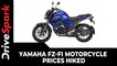 Yamaha FZ-Fi Motorcycle Prices Hiked | New Price List, Specs, Features & Other Updates Explained