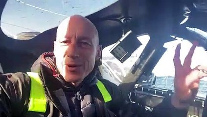 Armel Tripon a bord de l'Occitane