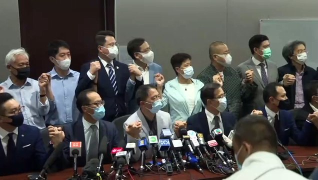 All Hong Kong pro-democracy lawmakers to resign as China crushes opposition