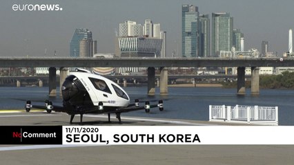 Güney Kore'de drone taksiler ilk uçuşlarını gerçekleştirdi