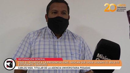 Tras el regreso a la presencialidad, indican que sigue vigente el Boleto Estudiantil Gratuito