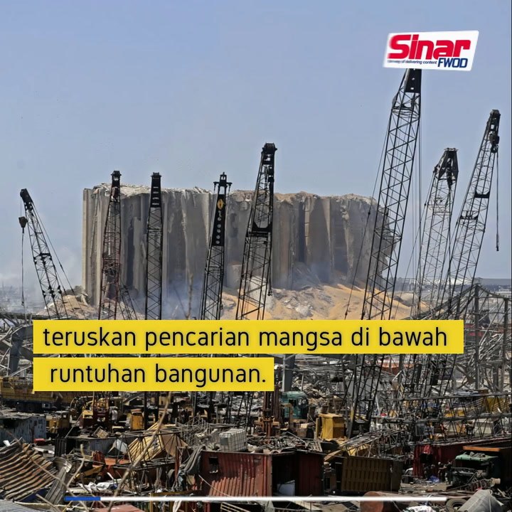 Angka korban letupan Beirut meningkat, seluruh dunia beri penghormatan