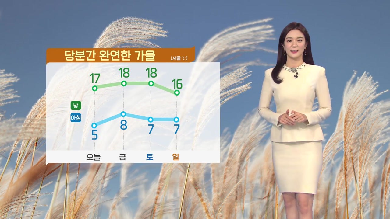 [날씨] 당분간 완연한 가을...오늘 아침 곳곳 짙은 안개 / YTN