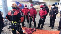 Kış turizmi öncesi Keltepe Kayak Merkezi’nde kurtarma eğitimi