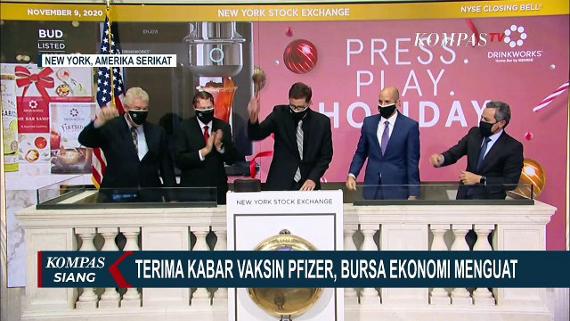 Terima Kabar Vaksin Corona Pfizer, Bursa Ekonomi Menguat