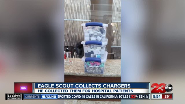 Kern County Eagle Scout donates phone chargers to local hospitals