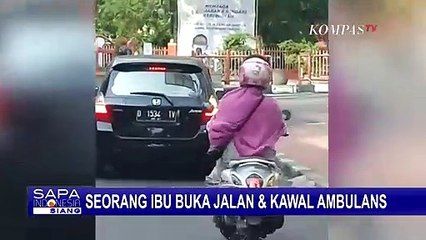 Viral Ibu Buka Jalan dan Kawal Ambulans di Cimahi
