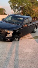 Giant Hole in Houston Traps Truck