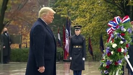 Download Video: Donald Trump MOMENTS AGO - President Trump attends Veterans Day wreath-laying ceremony