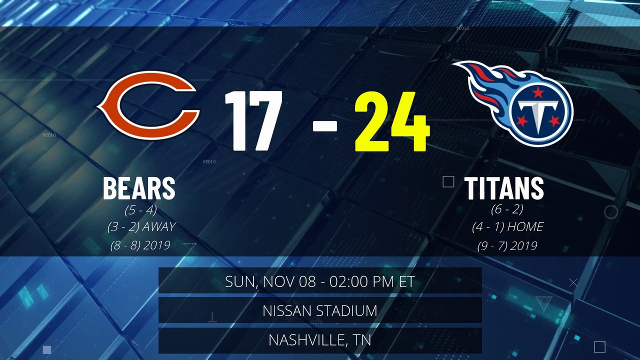 Bears @ Titans Game Recap for SUN, NOV 08 - 02:...