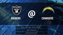 Raiders @ Chargers Game Preview for SUN, NOV 08 - 05:05 PM ET EST