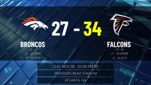 Broncos @ Falcons Game Recap for SUN, NOV 08 - 02:00 PM ET EST