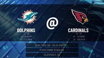 Dolphins @ Cardinals Game Preview for SUN, NOV 08 - 05:25 PM ET EST