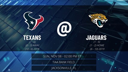 Texans @ Jaguars Game Preview for SUN, NOV 08 - 02:00 PM ET EST