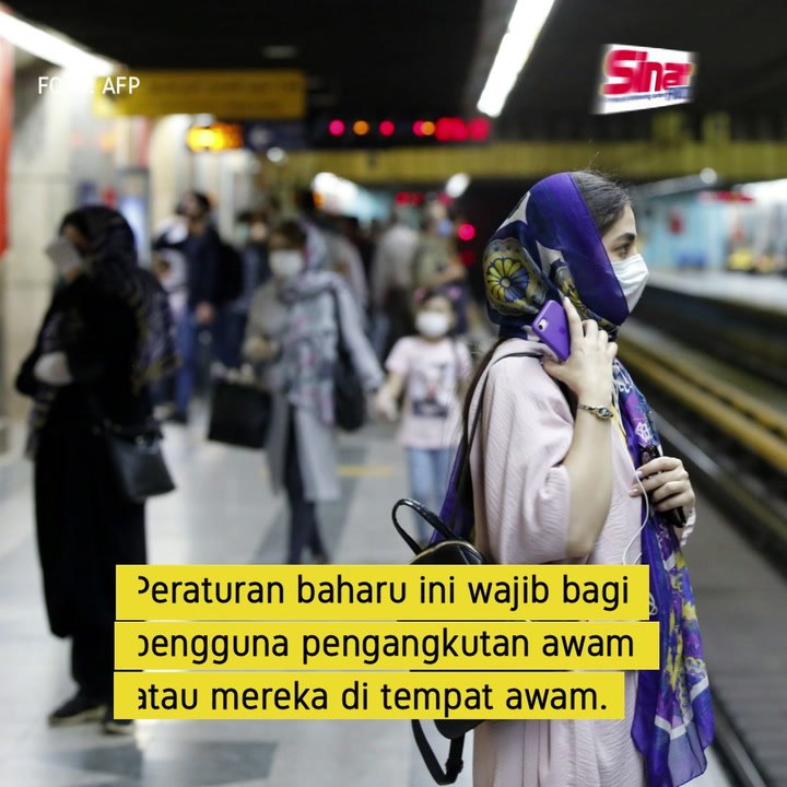 Covid-19: Iran wajibkan pakai pelitup muka