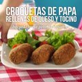 Croquetas de Papa Rellenas de Queso con Tocino