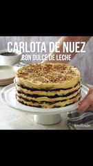 Walnut Carlota with Dulce de Leche