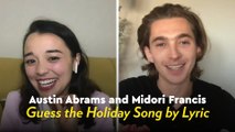 Austin Abrams and Midori Francis Playing Holiday Music Trivia Will Instantly Boost Your Mood