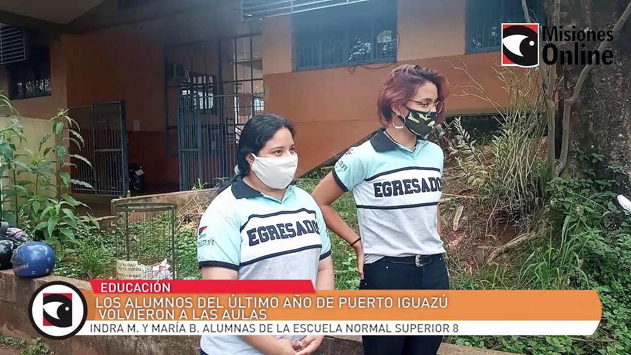 Los alumnos del último año de Puerto Iguazú volvieron a las aulas