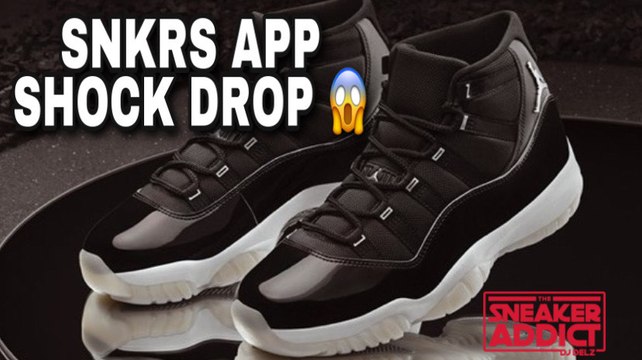 Air Jordan 11 Jubilee 25th Anniversary Retro Sneaker Shock Drop on SNKRS APP! You catch the W or the L?