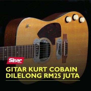 Gitar Kurt Cobain dilelong RM25 juta
