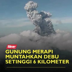 Gunung Merapi muntahkan debu setinggi 6 kilometer