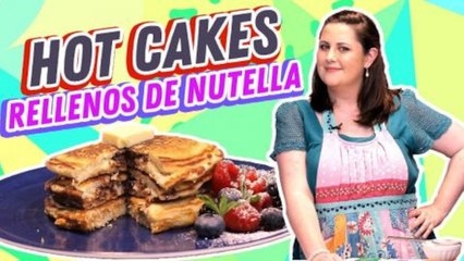Cómo hacer hot cakes rellenos de Nutella y dulce de leche