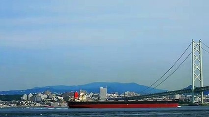 【海】淡路島 岩屋 瀬戸内海 明石海峡大橋/Awaji Island Iwaya Seto Inland Sea Akashi Kaikyo Bridge/아와지시마 돌집 세토 아카시 해협 대교
