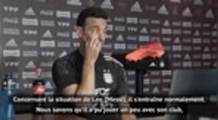 Argentine - Scaloni : "Messi devrait pouvoir jouer"