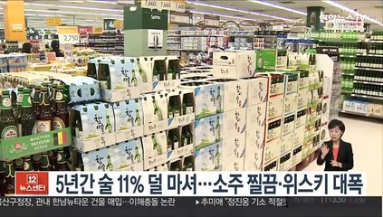 5년간 술 11% 덜 마셔…소주 찔끔·위스키 대폭