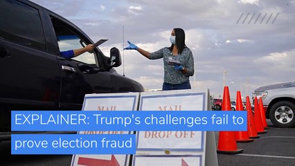 EXPLAINER: Trump's challenges fail to prove election fraud, and other top stories in US news from November 12, 2020.