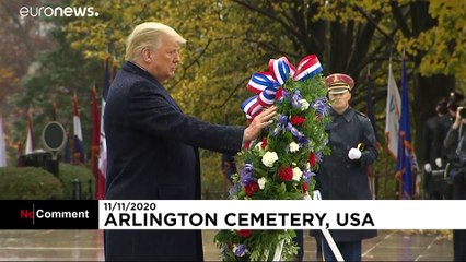 شاهد: ترامب وبايدن يشاركان في مراسم يوم المحاربين القدامى بشكل منفصل