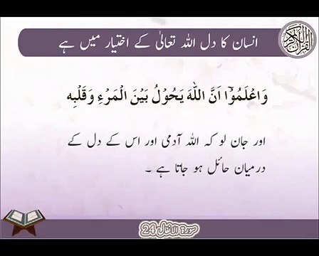 Dill Allah Ke Ikhtiyar Main | Surat Al-Anfal 24 | Ayat | HD