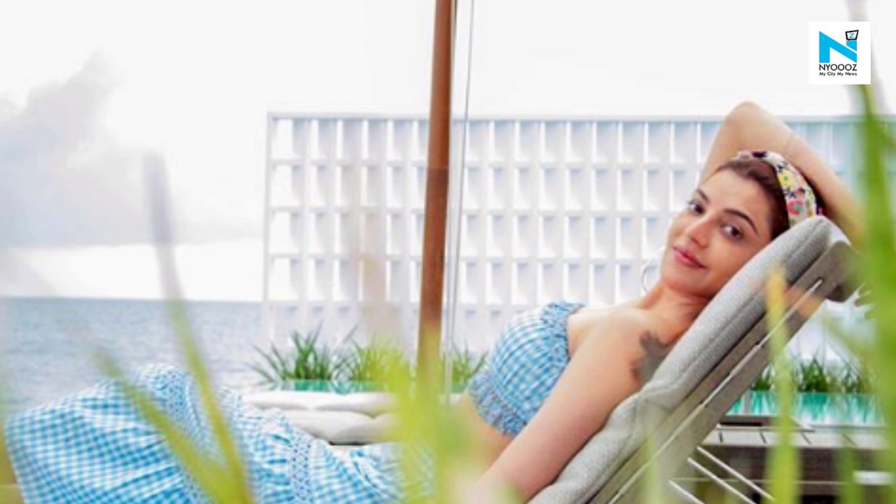 Kajal Aggarwal shares a romantic moment with Gautam as they enjoy their underwater stay