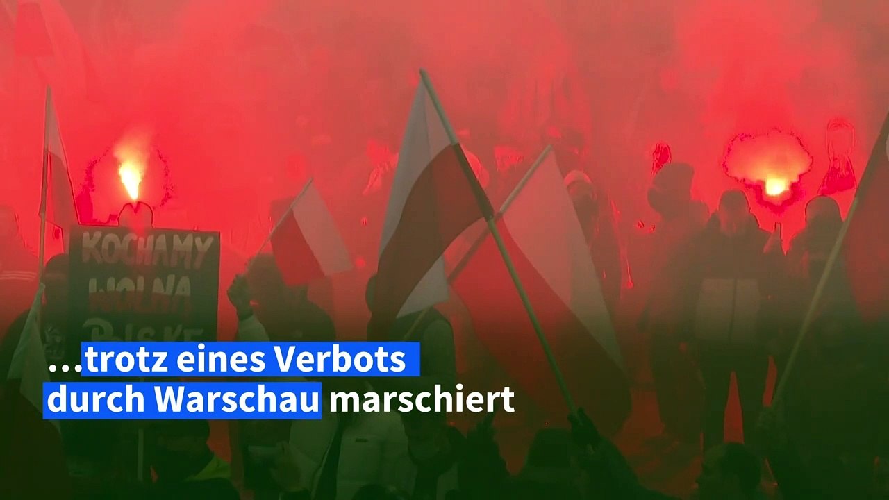 Tausende Rechtsradikale veranstalten Marsch durch Warschau