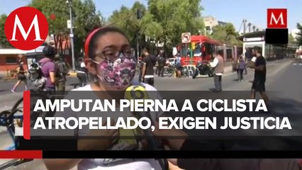 Protestan en Insurgentes por atropellamiento de ciclista Mario Trejo en la CdMx
