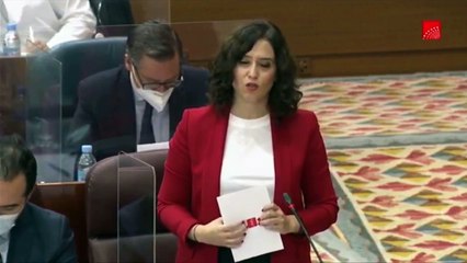 Ayuso, sobre su cuarentena: "Yo puedo estar aquí porque estoy vacunada"